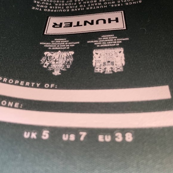 NIB Hunter Classic Green Tall Rubber Boots 38 7.5 - Picture 9 of 9